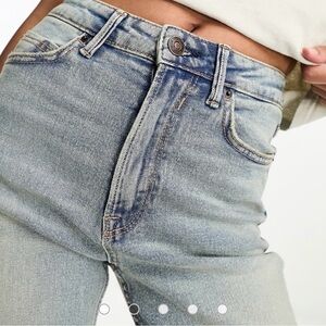 Stradivarius Distressed Light Blue Jeans